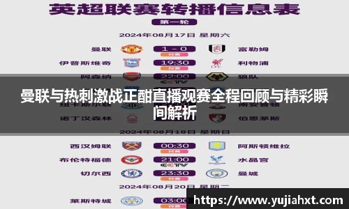 曼联与热刺激战正酣直播观赛全程回顾与精彩瞬间解析